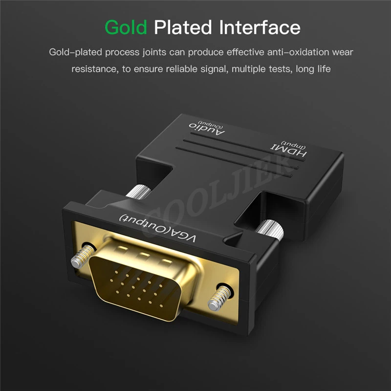 1080P HDMI в VGA адаптер мама-папа цифро-аналоговые аудио и видео конвертер кабель для ПК ноутбук ТВ коробка проектор