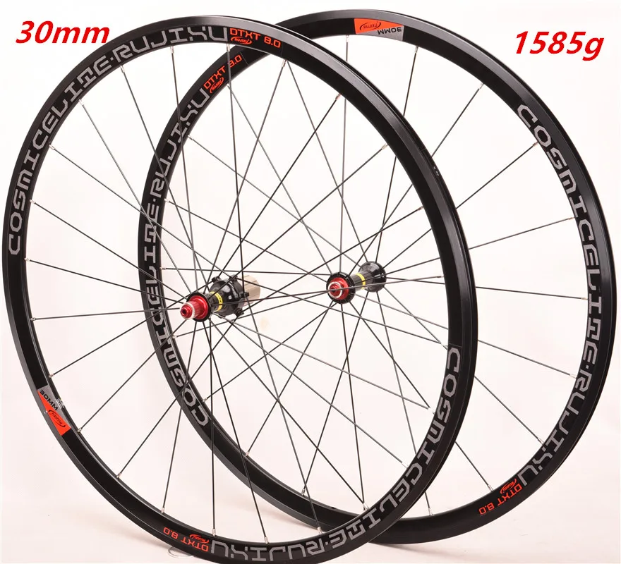 Ultralight Anti-cursor at night road wheelset front two rear four bearing aluminum alloy 30MM wheel 700C bike bicycle | Спорт и