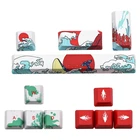 PBT пятисторонняя красящая подставка клавишная панель 6.25u Esc между клавишами 12 клавиш красота вишнидевочки в красномморском стиле тема M5TB