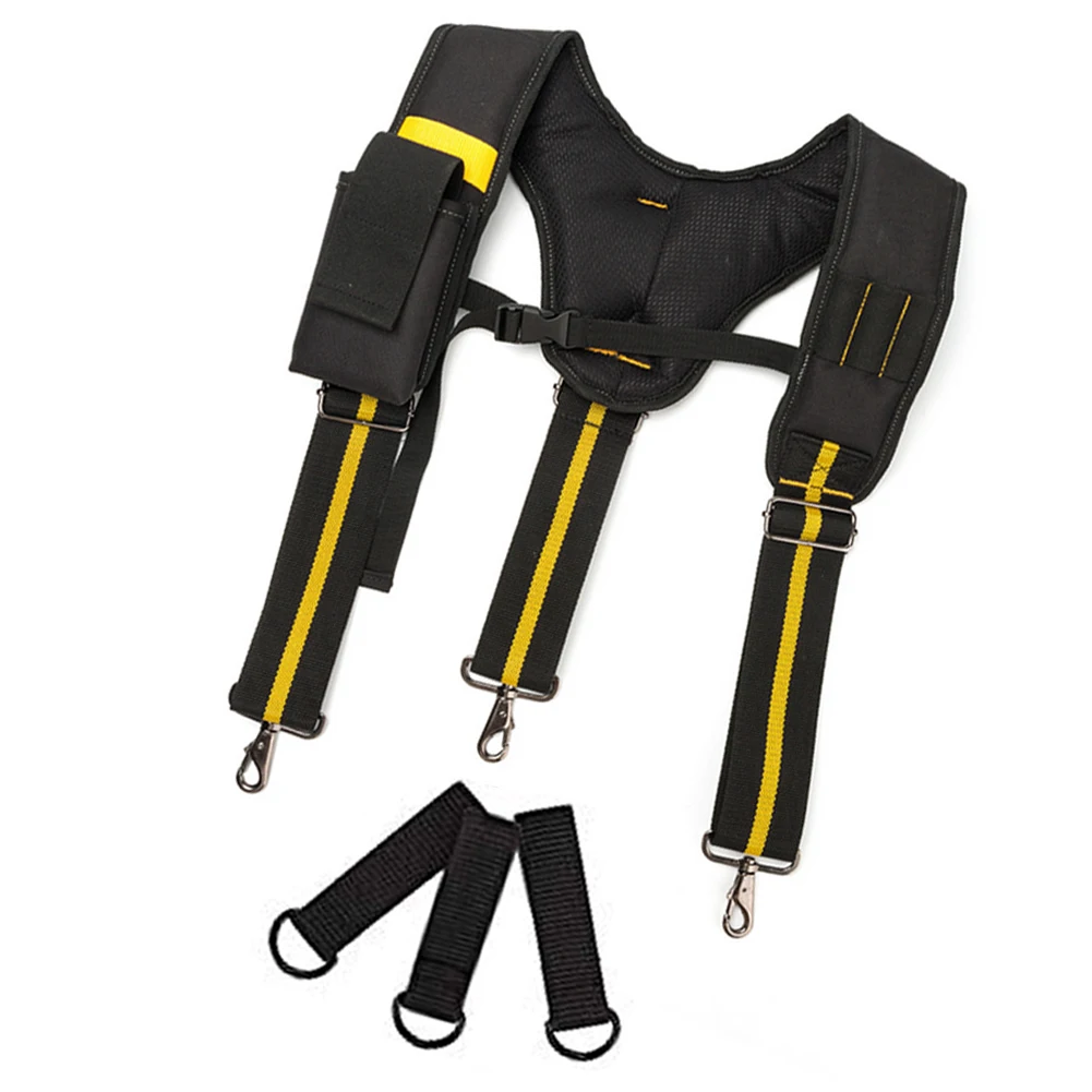 

Y-type Design Padded Heavy Duty Work Tool Belt Braces Suspenders with 4 Support Loops Lighten Waist Weight Adjustable Tool Belt
