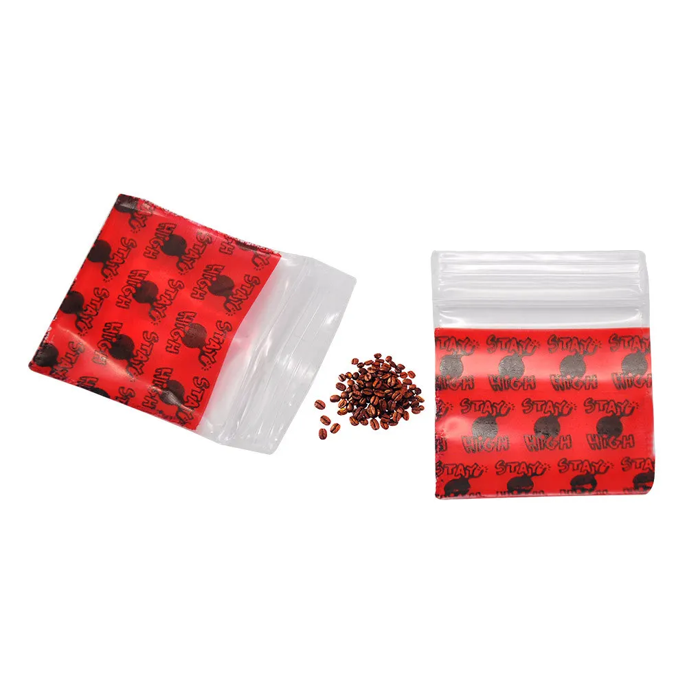 Пластиковый пакет с красной головкой призраком 100 шт./лот 33*32 мм средний мешок для