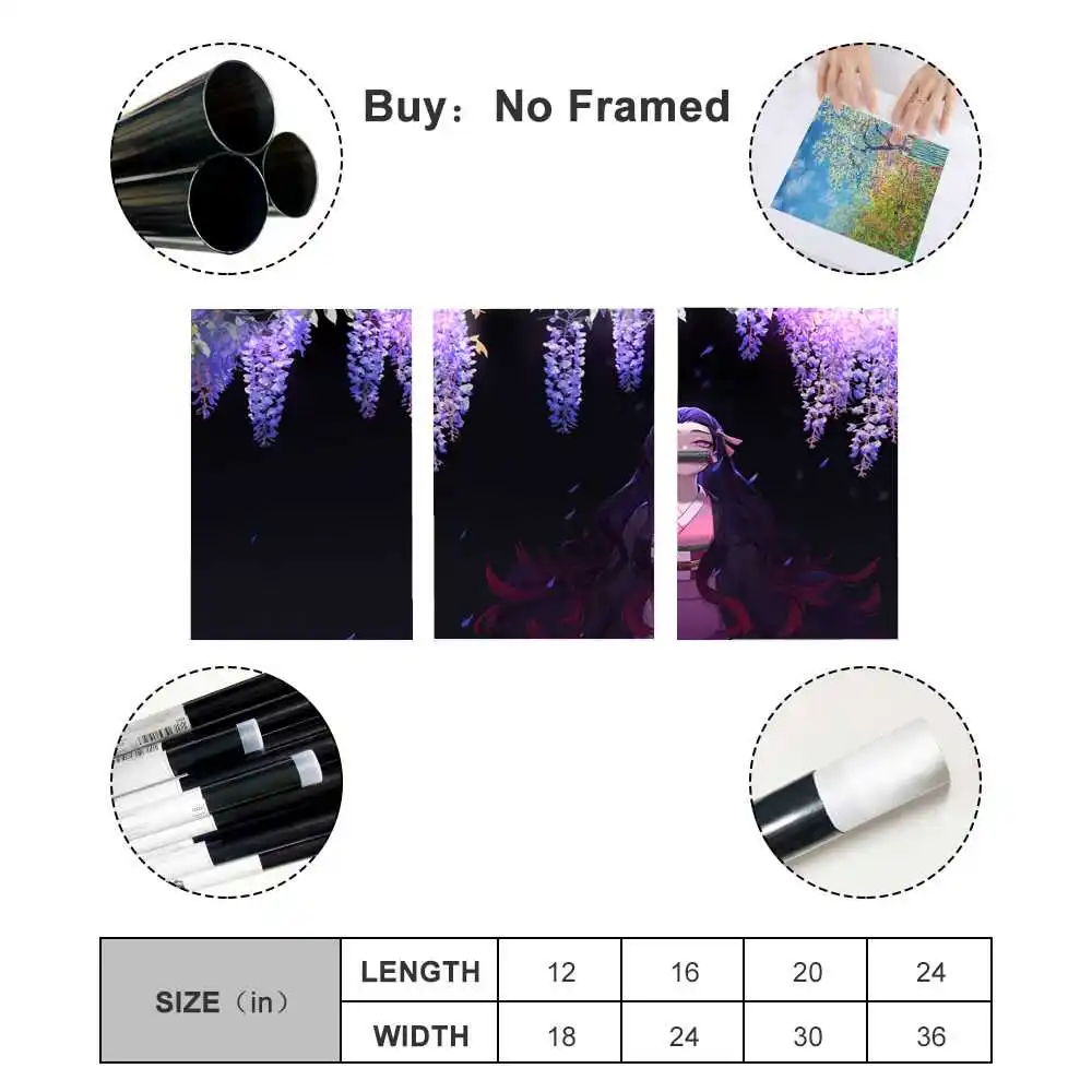 

Nezuko Kamado Anime poster living room decoration painting canvas wall art living room