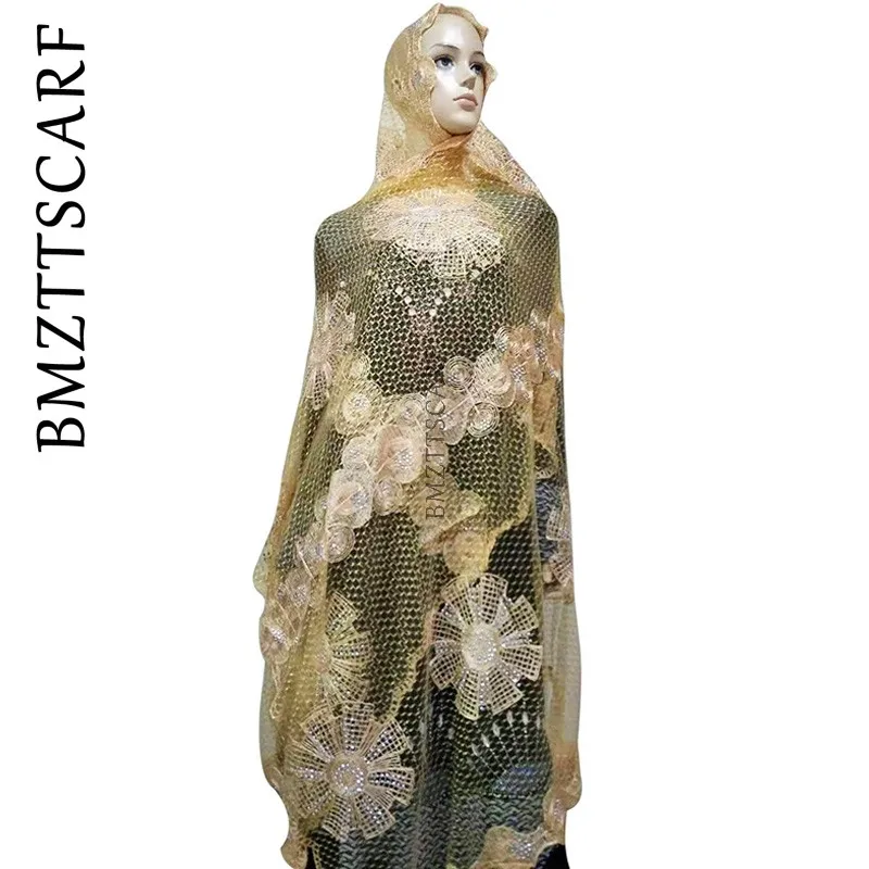 

Лидер продаж, африканские женские шарфы, большой цветочный дизайн, вышитый шарф с камнями, летний молитвенный шарф, шали, заводская цена, BM934