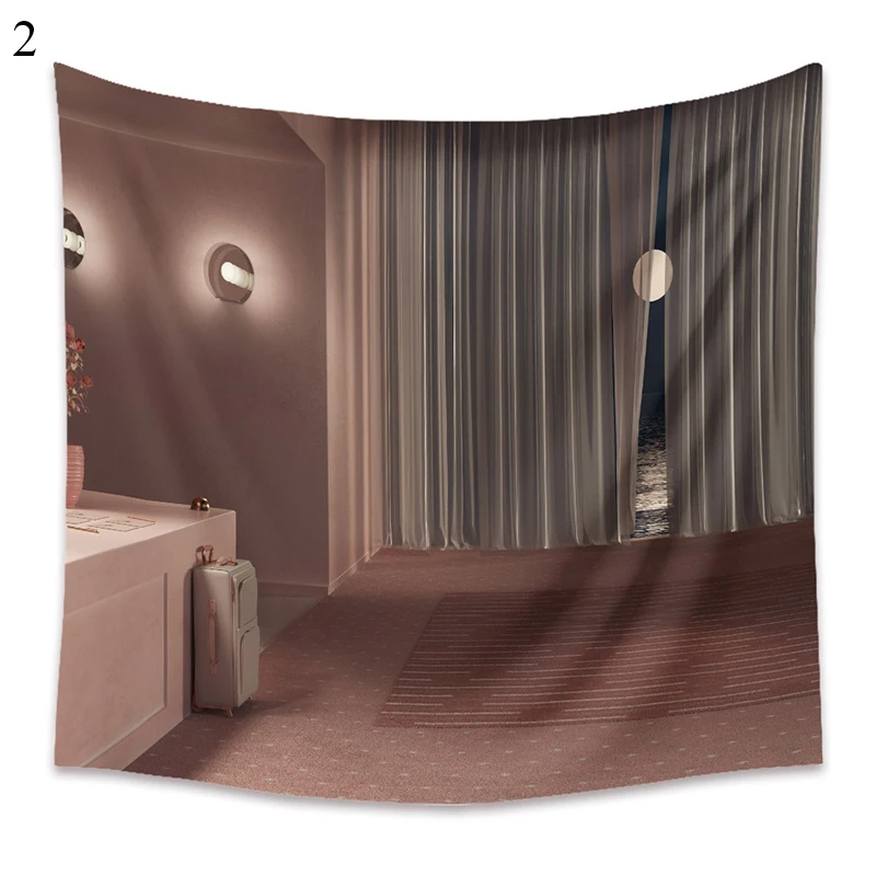 

Tapestry Background Cloth Natural Wall Blanket Landscape Tapestry Hanging Fabric Bedroom Decoration Wall Covering Small Fresh