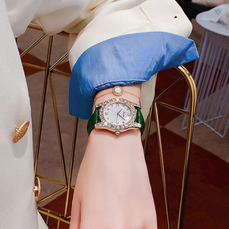 Diamond Women Watches Luxury Ladies Rhinestone Quartz Watch Waterproof Bracelet Rose Gold Luxury Women WristWatch Clcok + Box