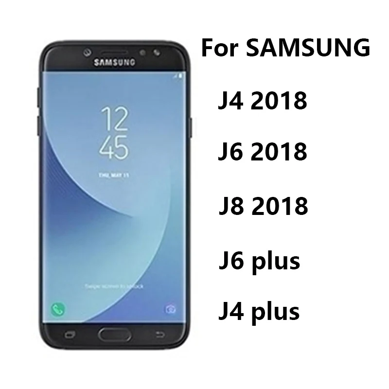 Стекло с полным покрытием для SAMSUNG J4 J6 J8 Plus 2018 закаленное стекло полная протекция