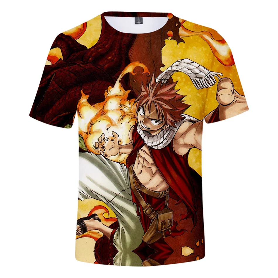 

Hot Sale Anime FAIRY TAIL T-shirt 3d Printed Summer Fashion Popular Short-sleeved Casual T-shirt Unisex Harajuku Tops