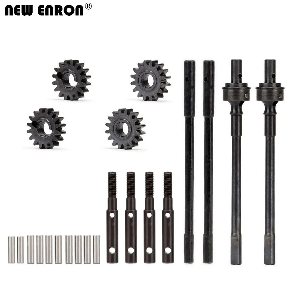 

NEW ENRON Steel Front&Rear Internal CVD Drive Shaft 1Set and Gear for RC Crawler Car 1/10 Axial SCX10 II 90046 90047 Portal Axle