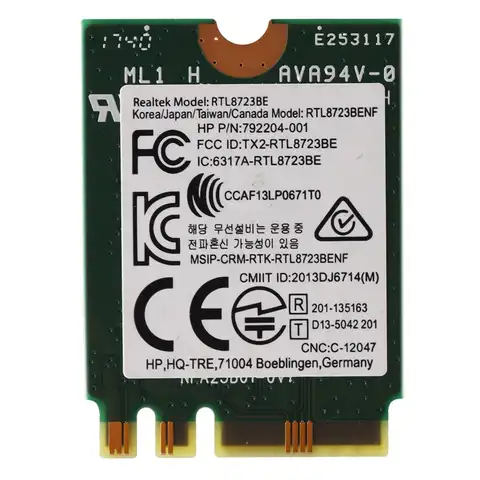 Беспроводной адаптер для Realtek RTL8723BE 802.11N Wi-Fi-карты Bluetooth 4,0 NGFF карты SPS 843338-001 300 Мбит/с