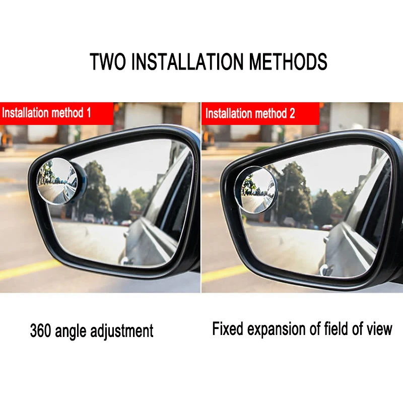 Автомобильное зеркало заднего вида HD Зеркало для слепых зон без рамки