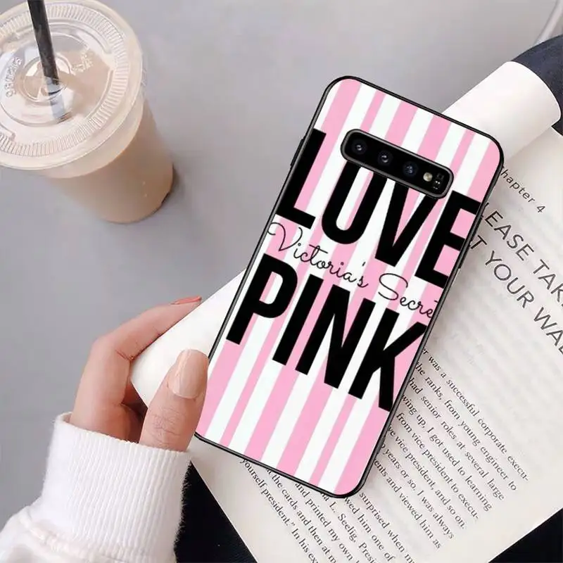 

I Love Pink Phone Case For Samsung S20 Ultra S10 S10e S8 S9 Plus S7 Edge Note 10 9 8 Black Soft TPU Cove Fundas
