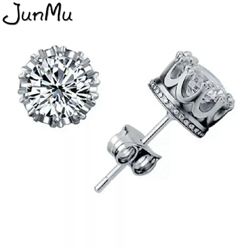 Модные женские серьги с короной золотого и серебряного цвета Brincos De Prata мужские