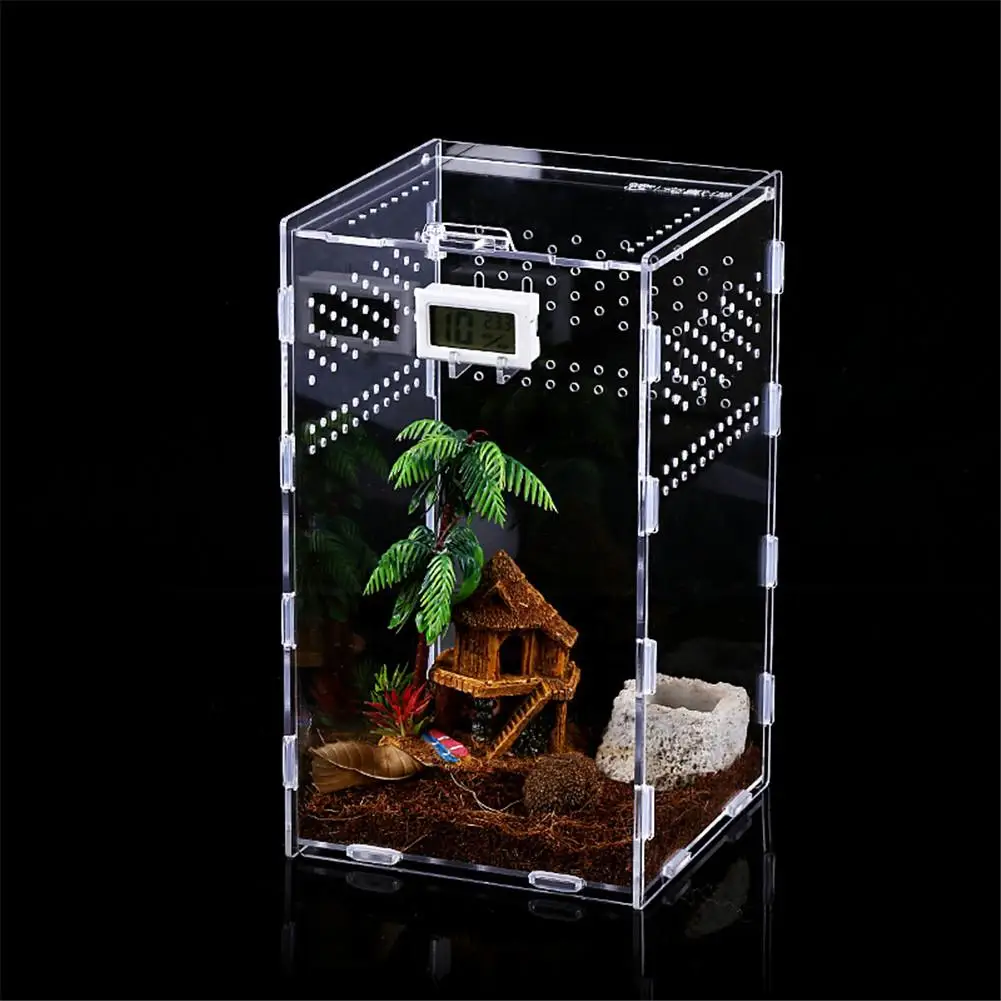

New Acrylic Spider Lizard Scorpion Enti's Acrylic Assembled Reptile Breeding Box Transparent Insect Breathable Terrarium