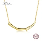 Kaletine 100% Стерлинговое Серебро 925 пробы цветок ветка ожерелья подвеска уникальная Длинная цепочка золотое ожерелье свадебное серебро 925 ювелирные изделия