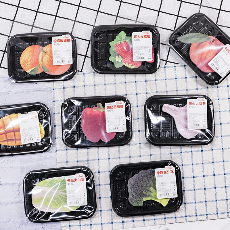 

Creative 3D Vegetable Fruit Memo Pad Sticky Note Cute Office Planner To Do List DIY Diary Decorative Stationery School Supplies