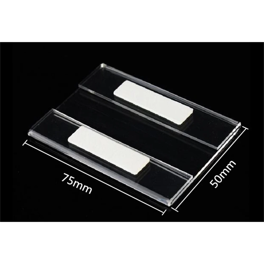 10pcs Acrylic Flat Sticker Price Tag Wall Sign Plexiglass Type Label Holder Advertising Promotion Name Card Sleeve Frame - купить по