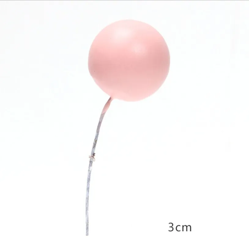 pink 3cm 5pcs Cakelove 5 шт./лот Прекрасный Золотой шар торт Топпер кекс ко дню рождения для украшения детского душа детский день рождения праздничный свадебный сувенир поставки - Цвет: pink 3cm 5pcs