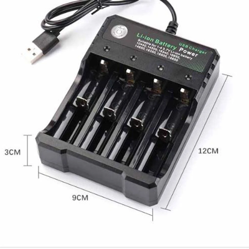 3.7V 3400mah 18650 Lithium Rechargeable 4-slots Battery For Panasonic Flashlight batteries Charging Adapter | Электроника