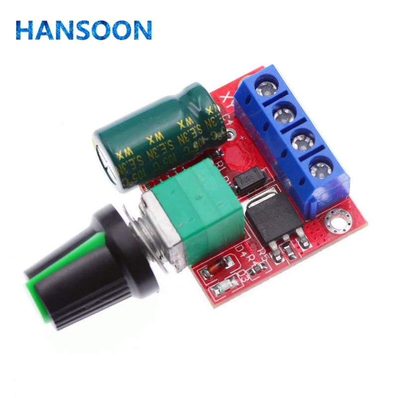 Mini 5A 90W PWM 12V Φ Модуль 4 5 V 35V Регулируемый регулятор скорости переключатель
