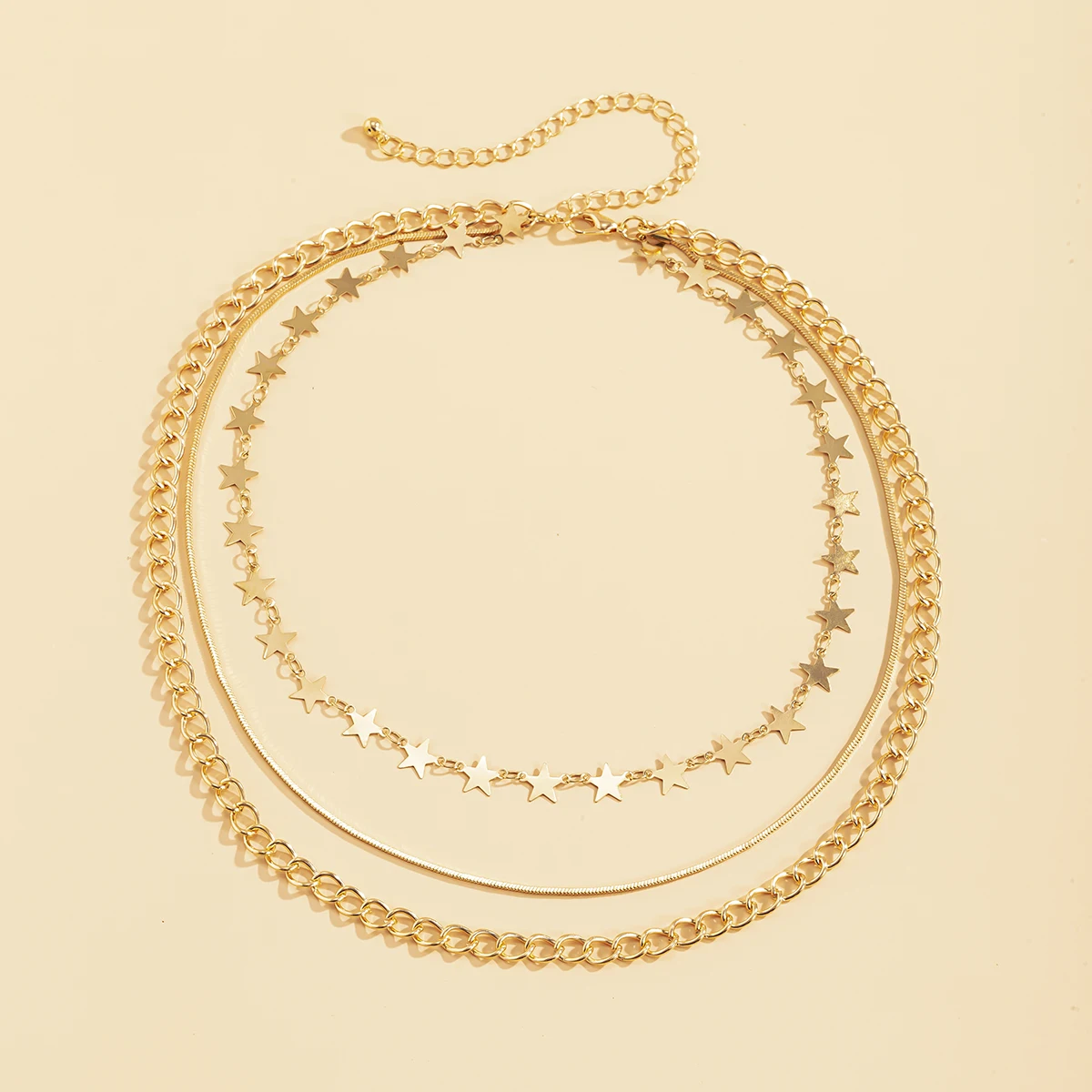 

PuRui Multi Layered Stars Link Chain Necklace on Neck Fashion Choker Necklace for Women Gold/Silver Color 2021 Necklaces Jewelry