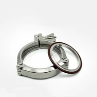 stainless steel vacuum clamps hinge wing nut clamps pipe fitting triclamp chain tri clamp type with centering bracket o ring