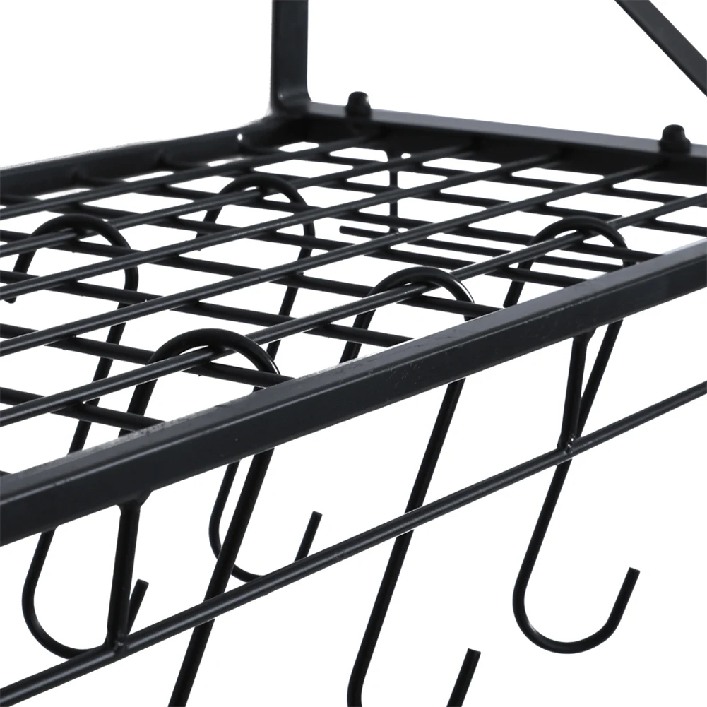 

Household Kitchen Supplies Storage Organizers Rack Metal Wall Mounted Hook Up Storage Hanging Spoon Holders Fork Spatula Rack