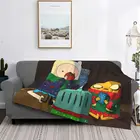 Забавные фланелевые теплые Матрасы для весны и осени с Финном и джакемболом