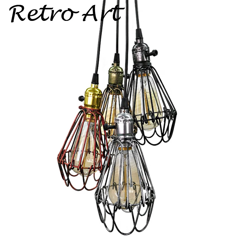 Промышленная винтажная металлическая клетка подвесная потолочная Подвесная