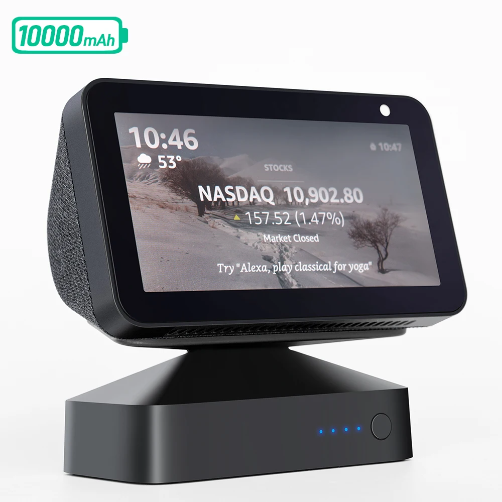 GGMM ES5 батарея база для Amazon Echo Show 5 Alexa смарт дисплей 10000 мАч аккумуляторная док