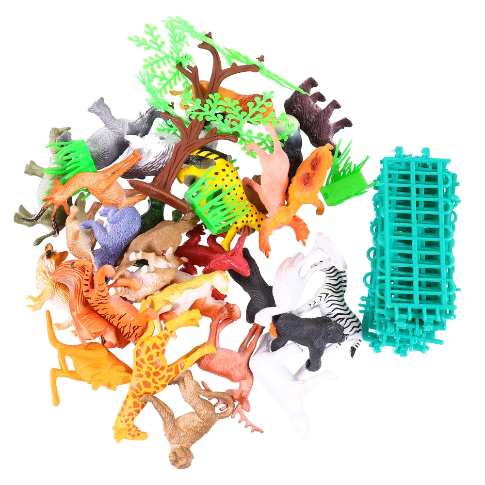 

1 Set Funny Zoo Animal Model Toys Simulation Animals Plaything