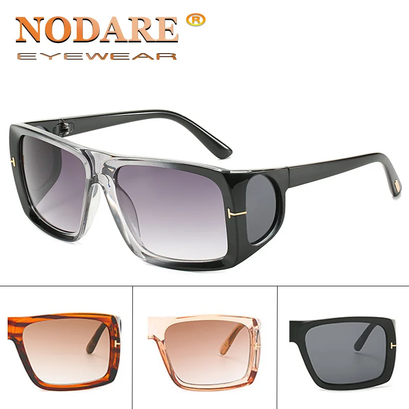 

NODARE Brand Polarized Tom Sunglasses Men Oversized Fashion Drive Sun Glasses For Mirror Driving UV400 Eyewear Accessories