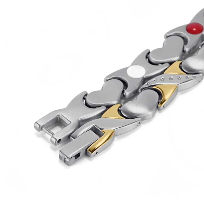 Женский магнитный браслет Rainso из нержавеющей стали с элементами биоэнергии для