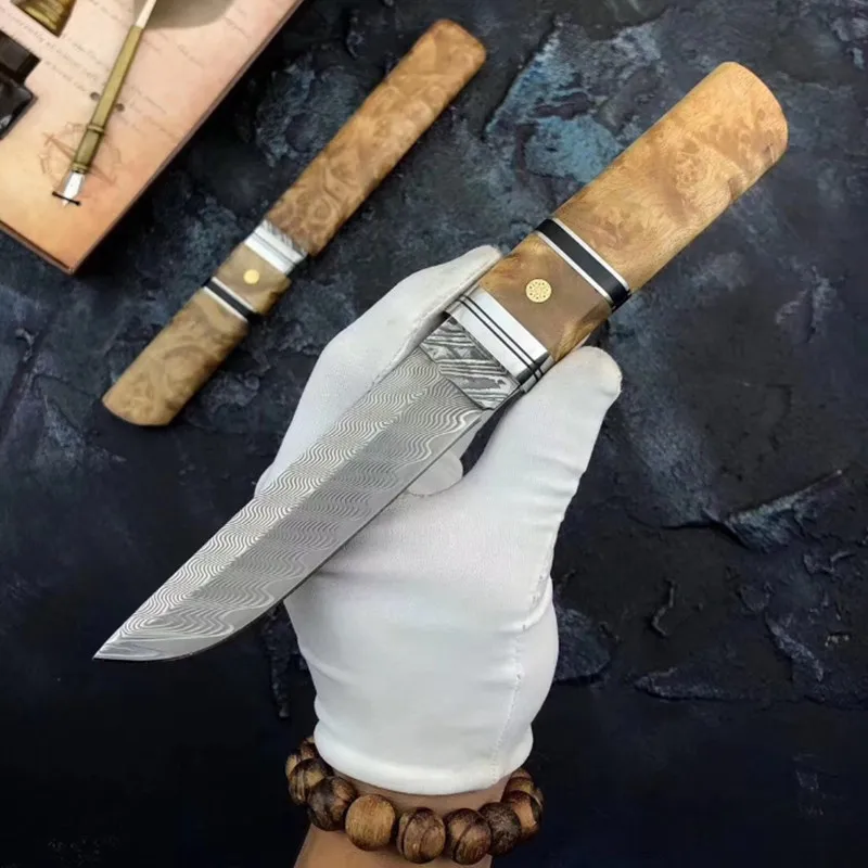 VG10 ручной нож из дамасской стали охотничий для кемпинга выживания тактический с