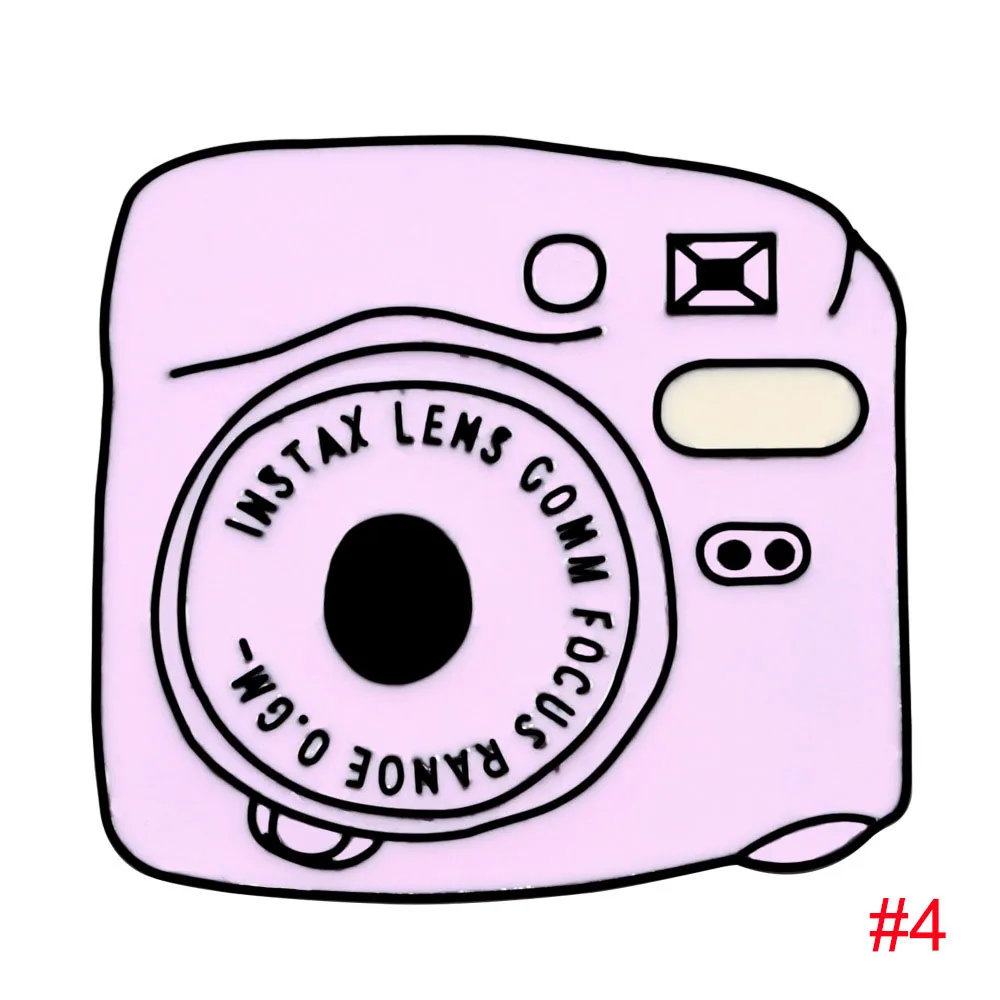 Мультфильм Броши с изображением камеры фри для женщин Радуга цифровая камера