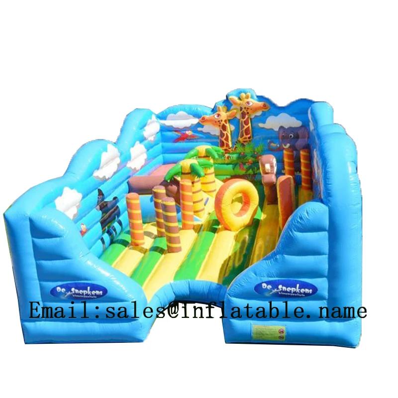 

Inflatable Obstacle Course High Quality Inflatable Jumping Bouncer With Inflatable Slide Combo Fun City For Kids Play