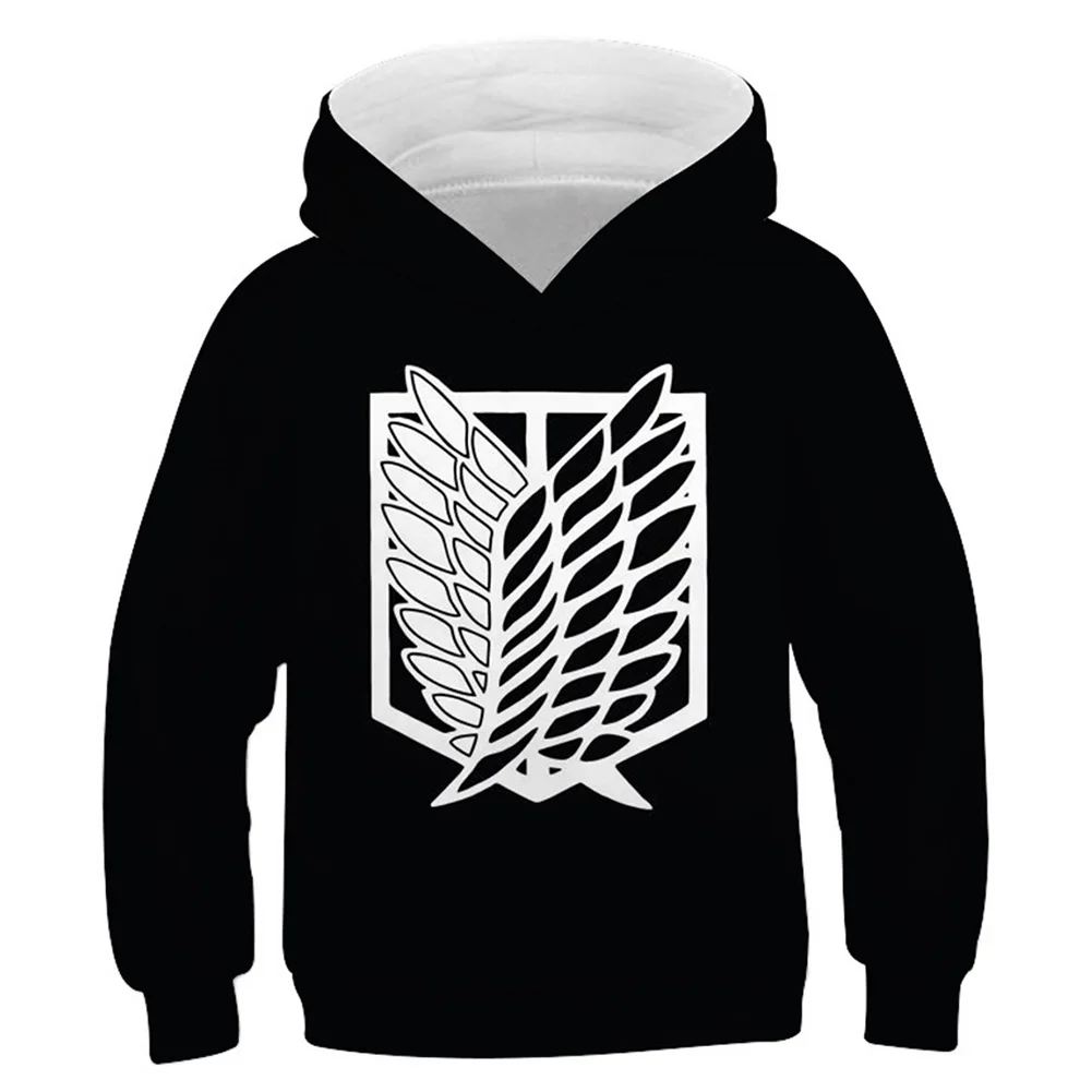

Children Hoodie Attack On Titan Cosplay Costume Jiyuu No Tsubasa 3D Printed Sweatshirt Kids Pullover Casual Coat Streetwear