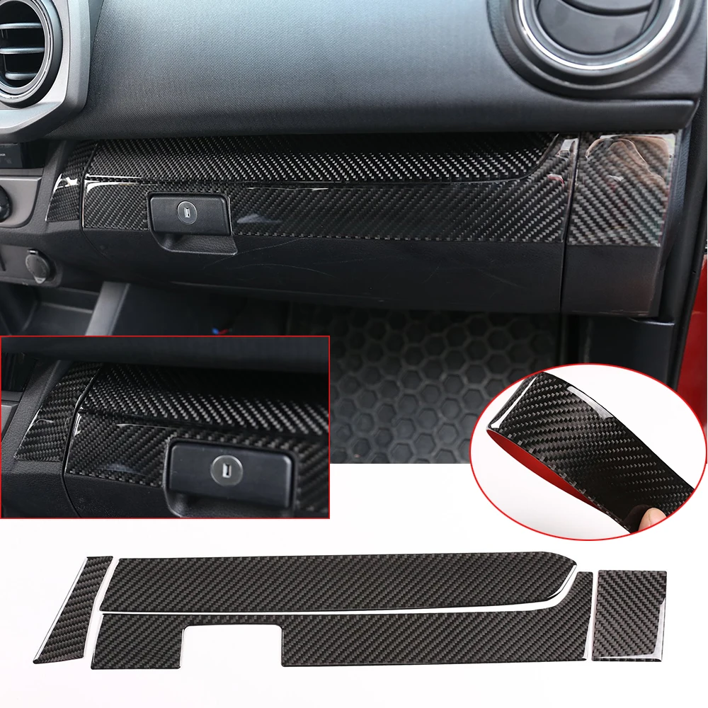 

Fit For Toyota Tacoma 2016-2020 Soft Carbon Fiber Interior Co-pilot Central Control Panel Decorative Cover Trim Auto Accessories