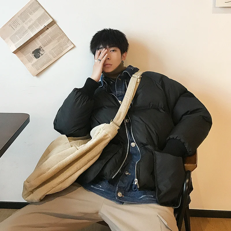 Liketkit мужские зимние куртки 2019 однотонные свободные толстые теплые парки большие