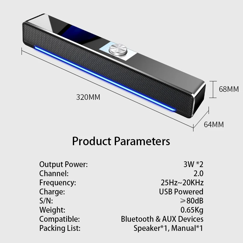 

LED TV Sound Bar Computer Speakers Wired Wireless Bluetooth Speaker Home Theater System Surround SoundBar 2021