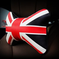 car headrest support custom creative rice flag pp cotton car neck pillow leather neck pillow