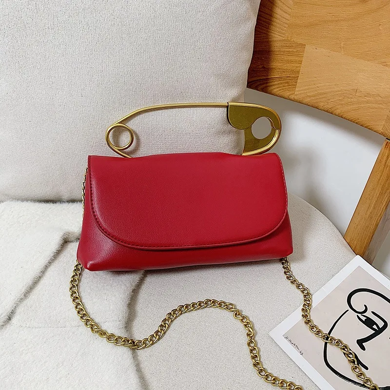 

Designer Handbags Fashionable Personality Pin Women Bag Retro Shoulder Bag High-quality PU Wild Simple Handbag Diagonal Bag New