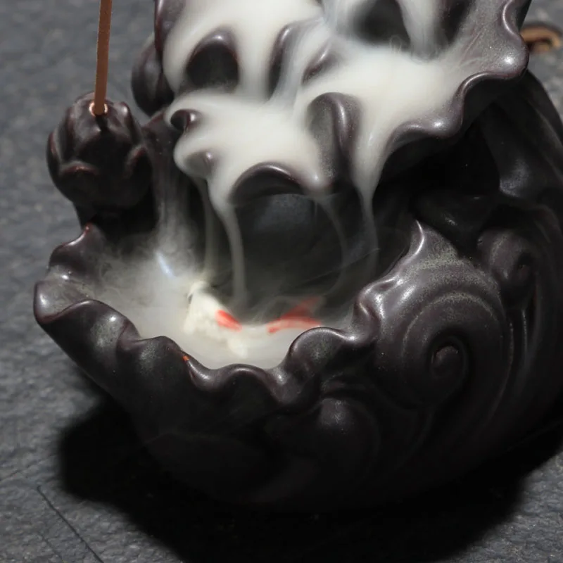 Керамический обратный поток горной реки благовония декор для дыма водопад Zen