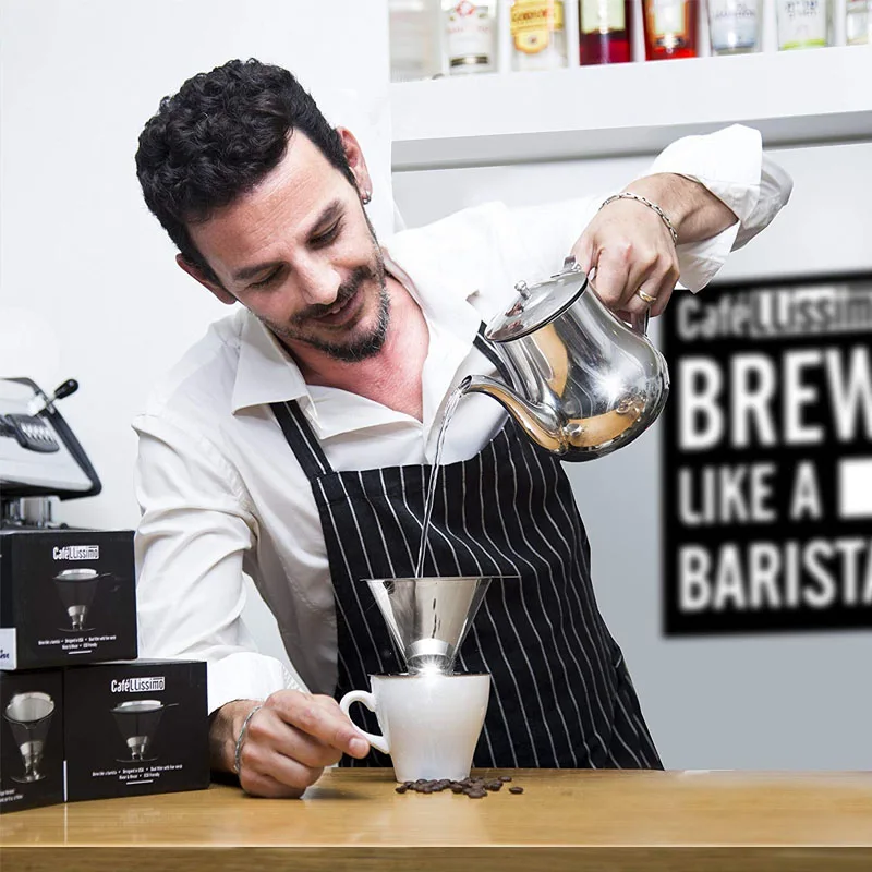 Многоразовая капельная Кофеварка 1 4 чашки из нержавеющей стали|Кофеварки| |