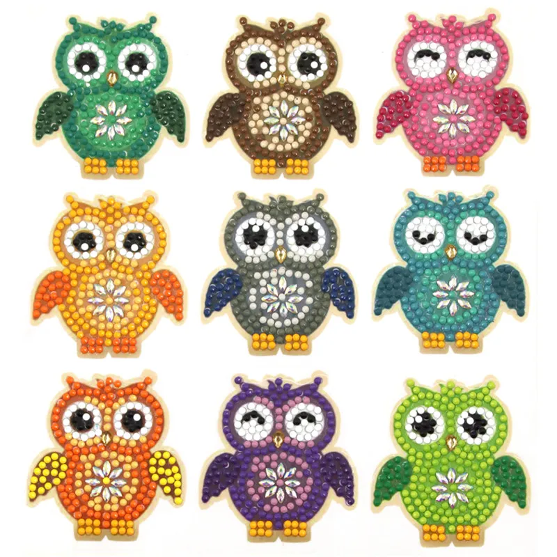 

New Arrival Owl Theme Diamond Painting Stickers Dimaond Embroidery Cross Stitch Paint With Diamonds For Kids Gift Decor