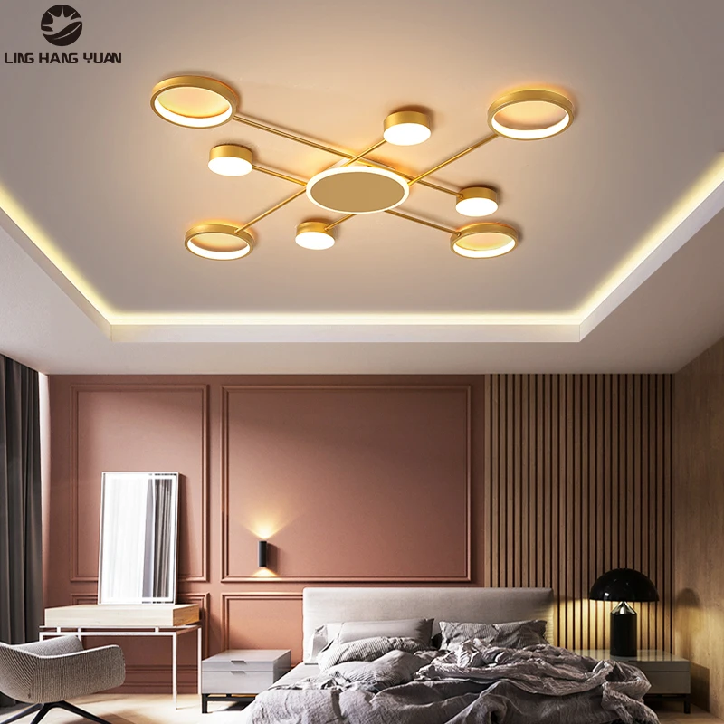 

Gold Black LED Ceiling Light Home Lighting for Living Room Dining Room Bedroom Kitchen Decor Lamps Indoor Lighting Ceiling Lamps