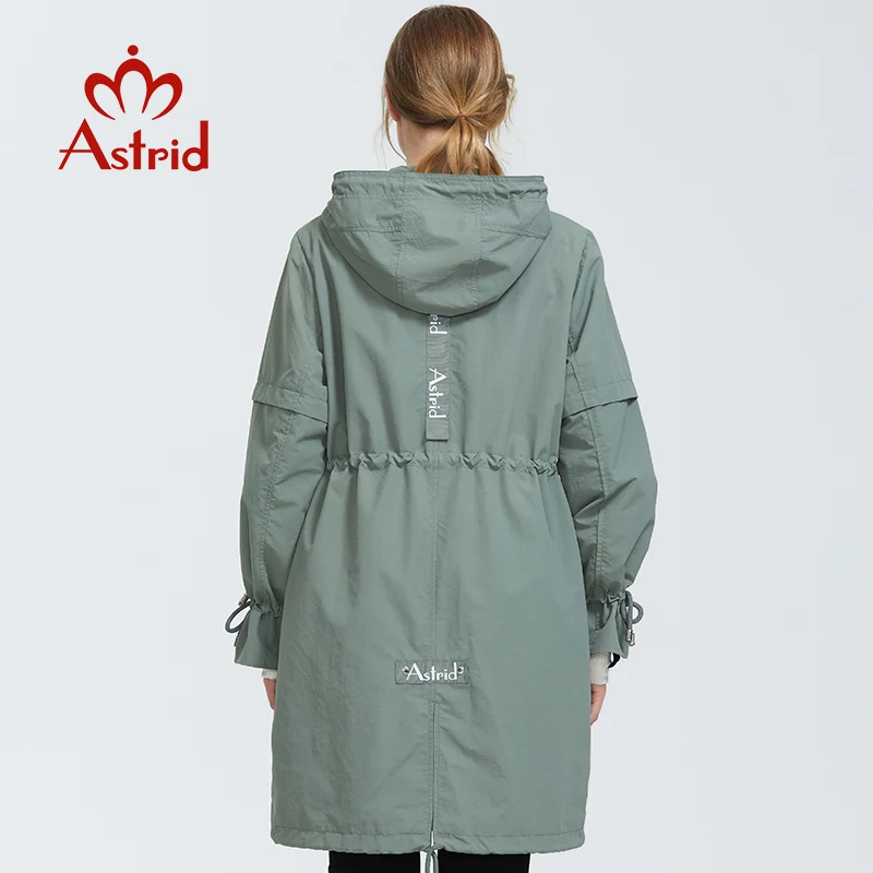 Тренч весенний Женский одежда Классический женский однотонный с капюшоном