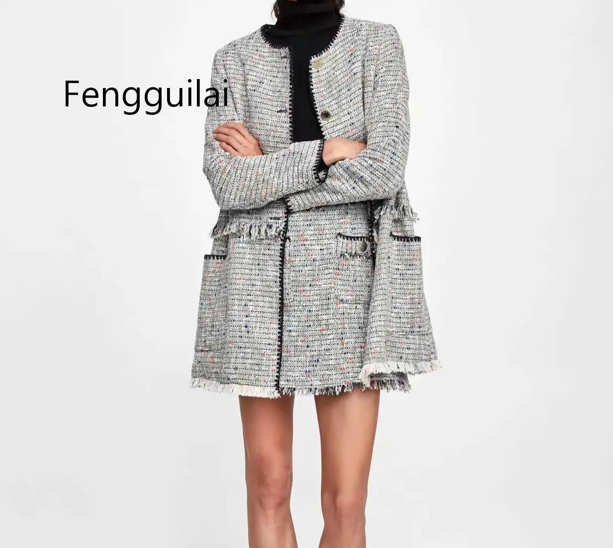 FENGGUILAI тонкий пиджак костюм 2019 осень зима новый продукт Краш цвет украшение