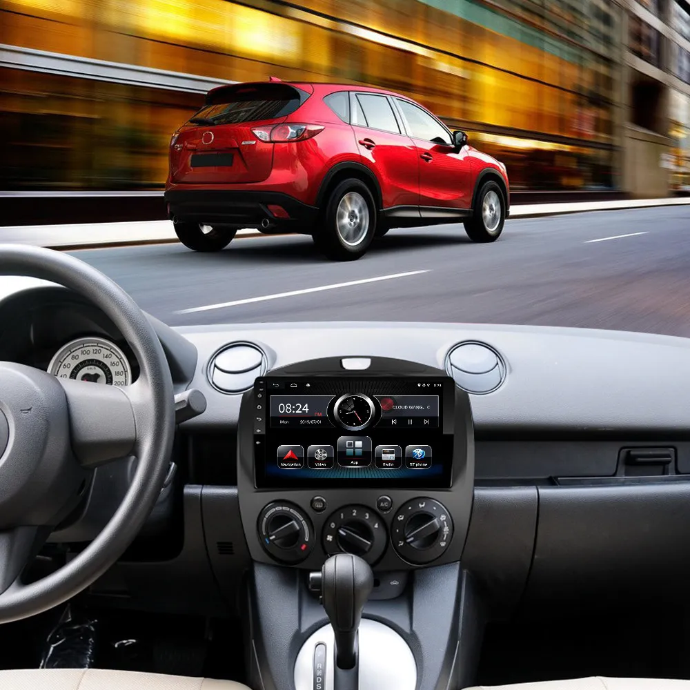 Android 9,0 автомобильный gps-навигатор для Mazda 2 Jinxiang DE Third generatio 2007 2008 2009 2010 2011- Автомобильный Радио мультимедийный плеер