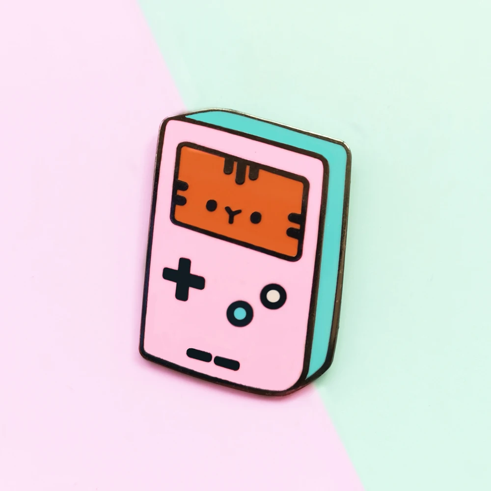 

Cute Stitching Color Classic Handheld Game Console Hard Enamel Pin Video Games Fan Collection Lapel Badge Unique Jewelry Gift