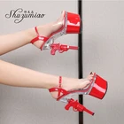 Туфли женские на высоком каблуке, босоножки на шпильке, прозрачные, на платформе, свадебная обувь, лето 2020